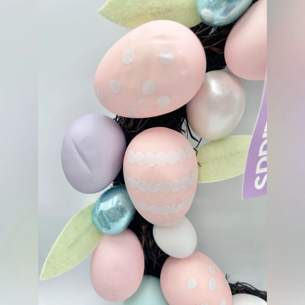 Target Spritz Easter Egg Wreath Spring Garden Wall Farmhouse 14